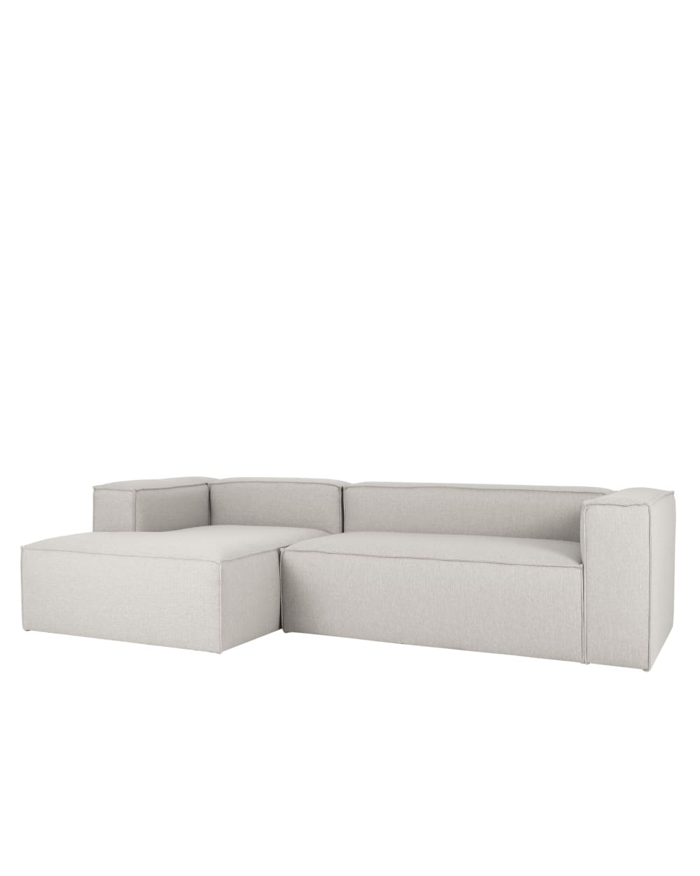 Canapé d'angle gauche 3/4 places couleur gris clair 250x175cm