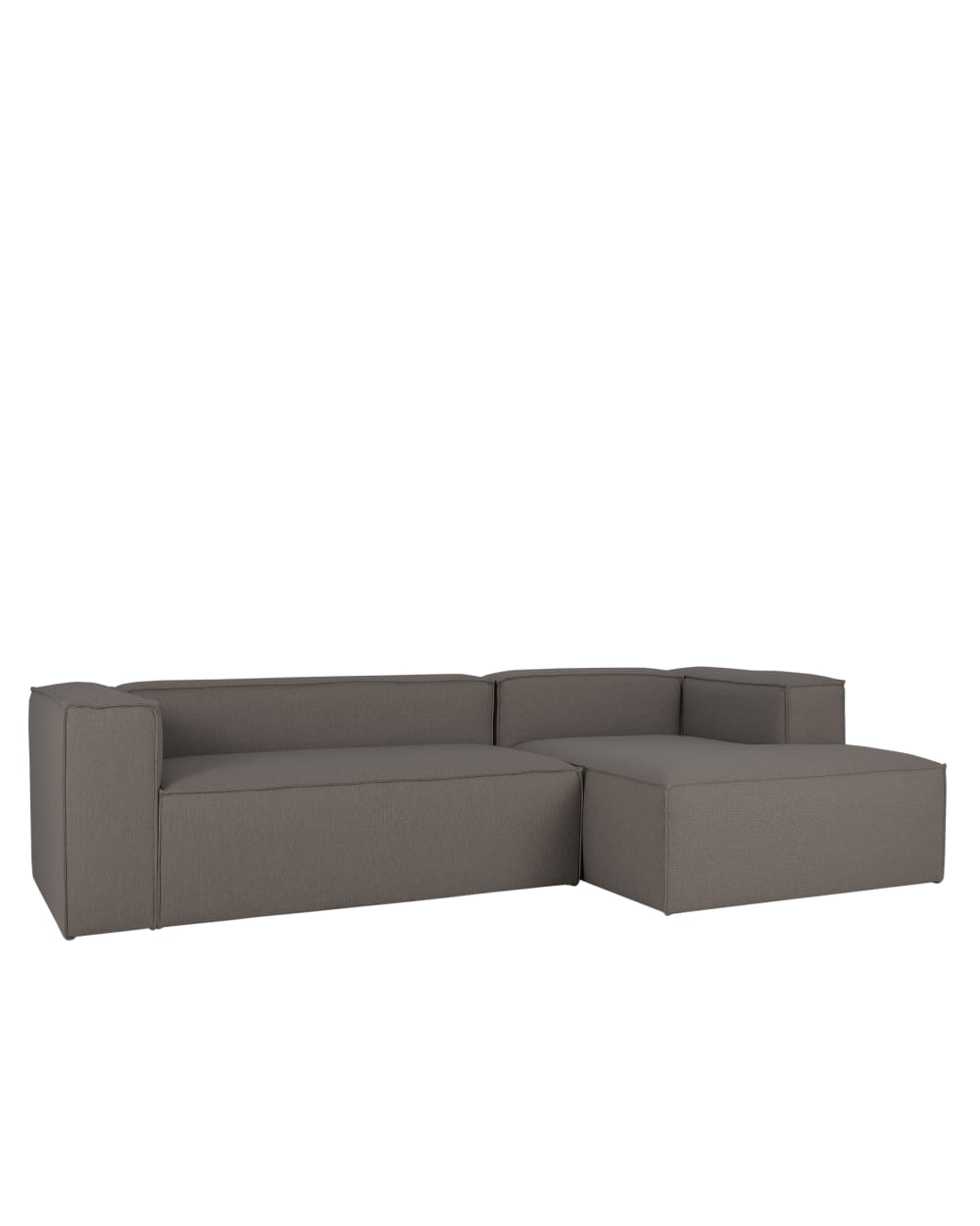 Canapé d'angle droit 4 places couleur gris foncé 250x175cm