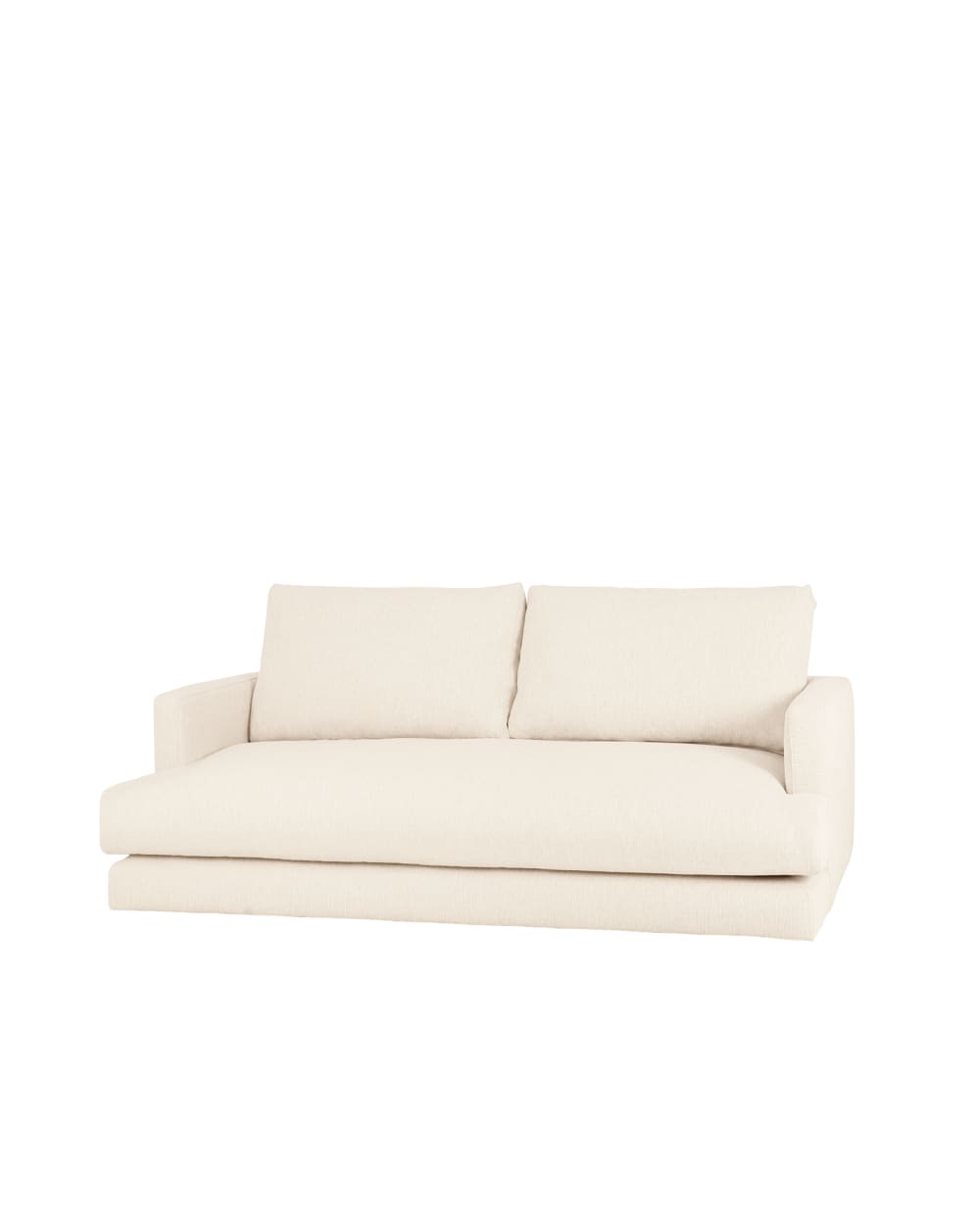 Canapé droit couleur blanc cassé de 215cm