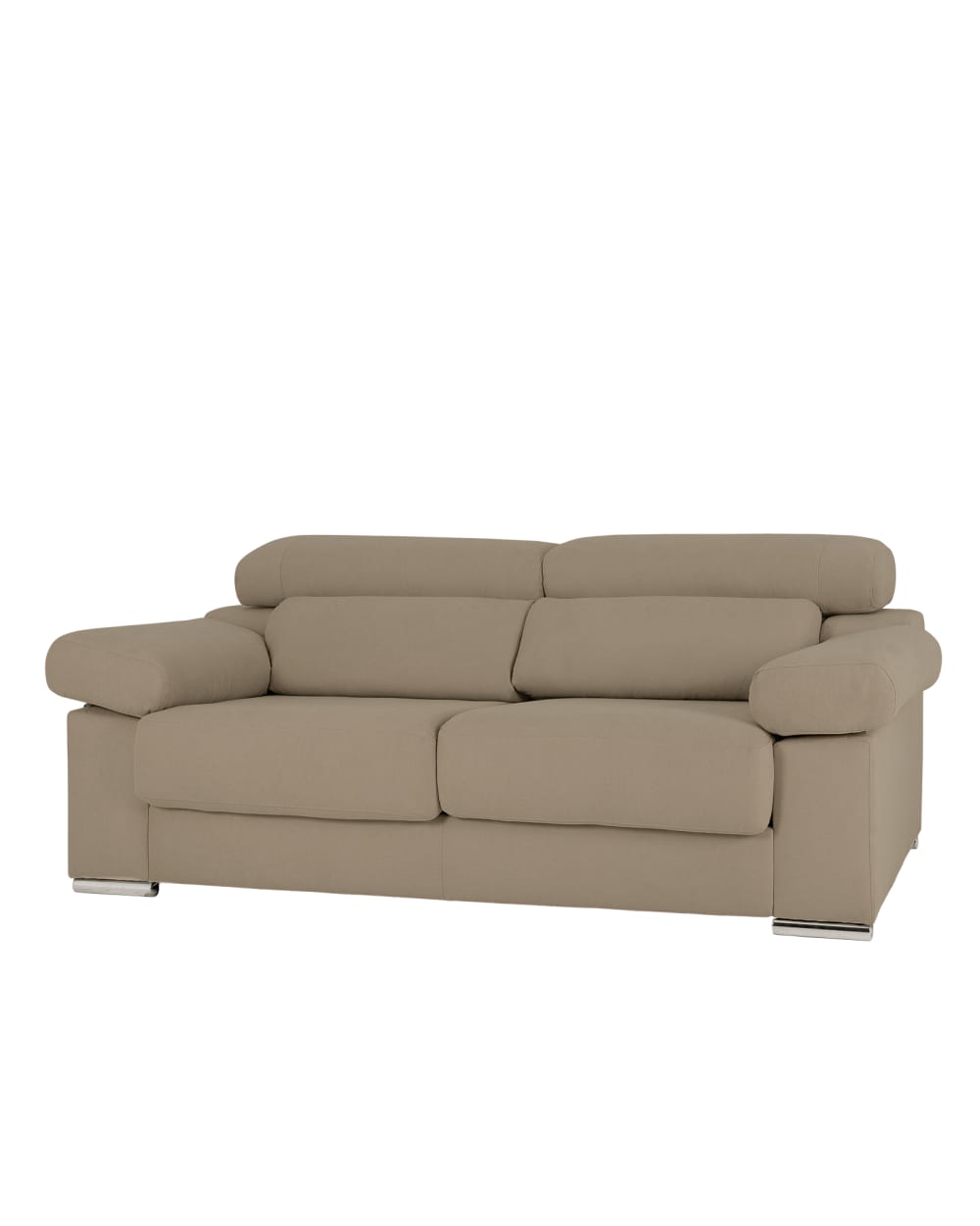 Canapé 3 places couleur marron taupe 195cm