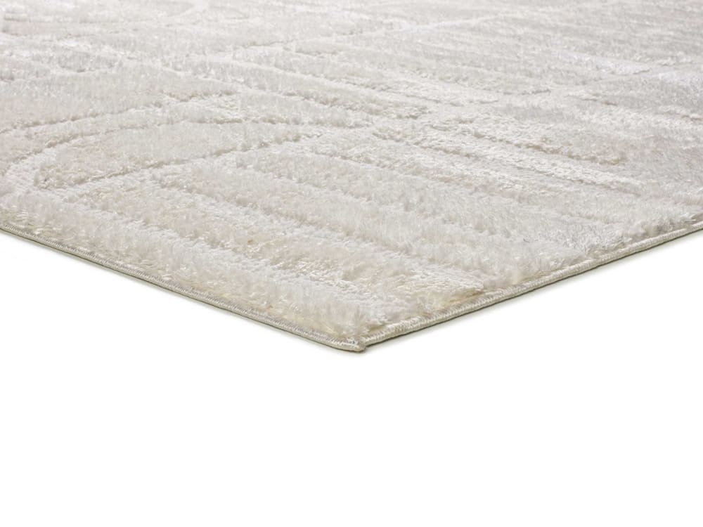 Tapis à relief géométrique crème 160x230 cm — vue 4