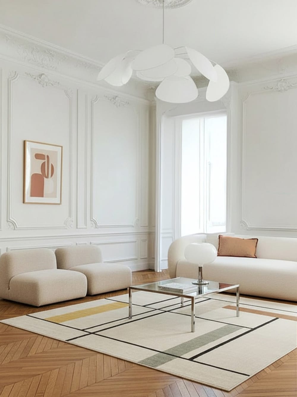 Tapis super doux très graphique 200 x 290