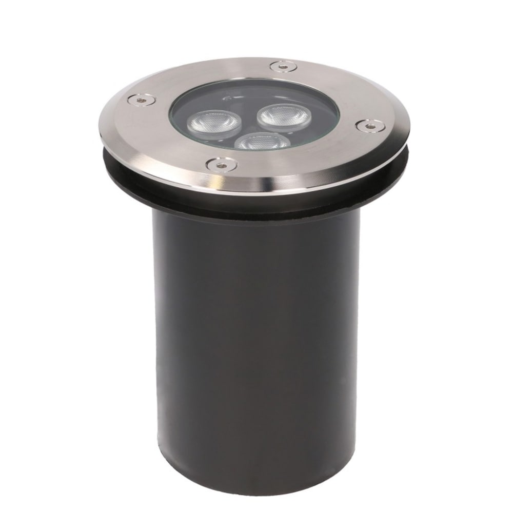 Encastré de sol led IP65/IP67 ø110mm 2,7W 4000k acier inoxydable. gris