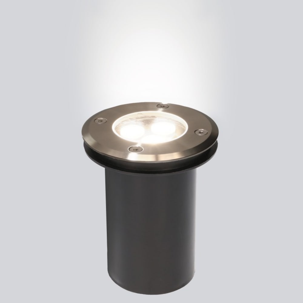 Encastré de sol led IP65/IP67 ø110mm 2,7W 4000k acier inoxydable. gris - Maisons du Monde