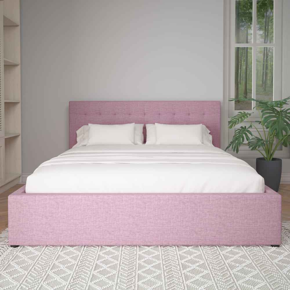 Bett aus Stoff 180x200 cm, lila - Maisons Du Monde