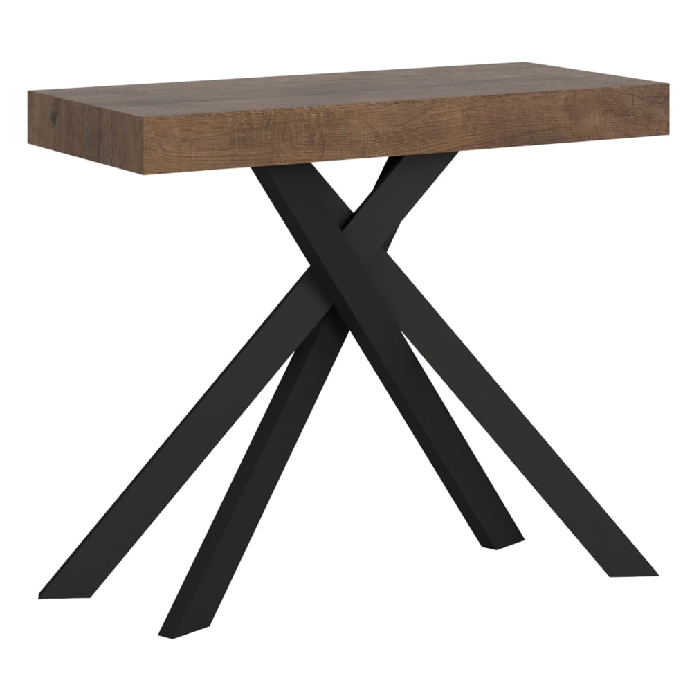 Console extensible 90x40/196 - noyer