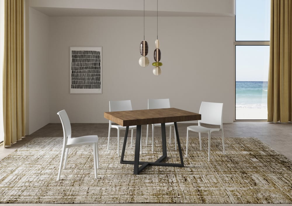 Ausziehtisch 90x130/234 cm in Holzoptik, Nussbaum - Maisons Du