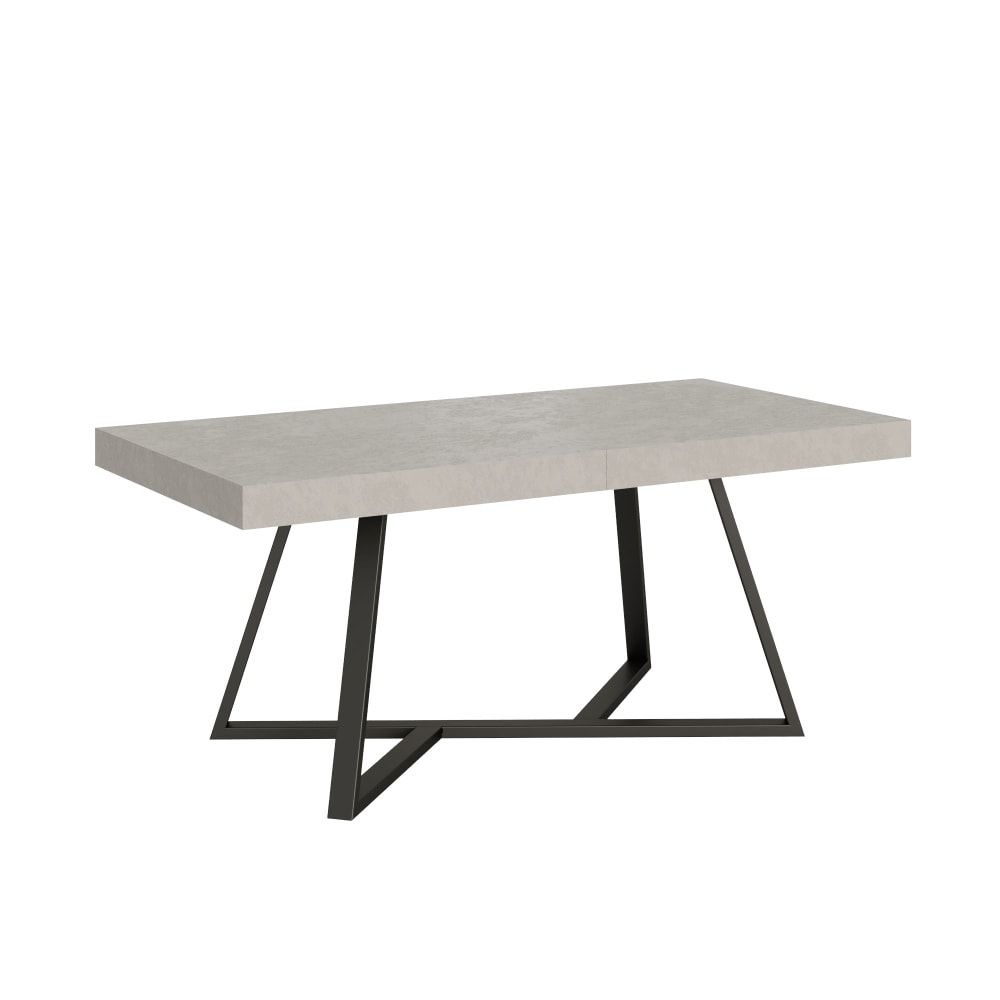 Ityhome Ausziehtisch 90x180/284 cm in Holzoptik, Cashmere style modern Grau Spanplatte