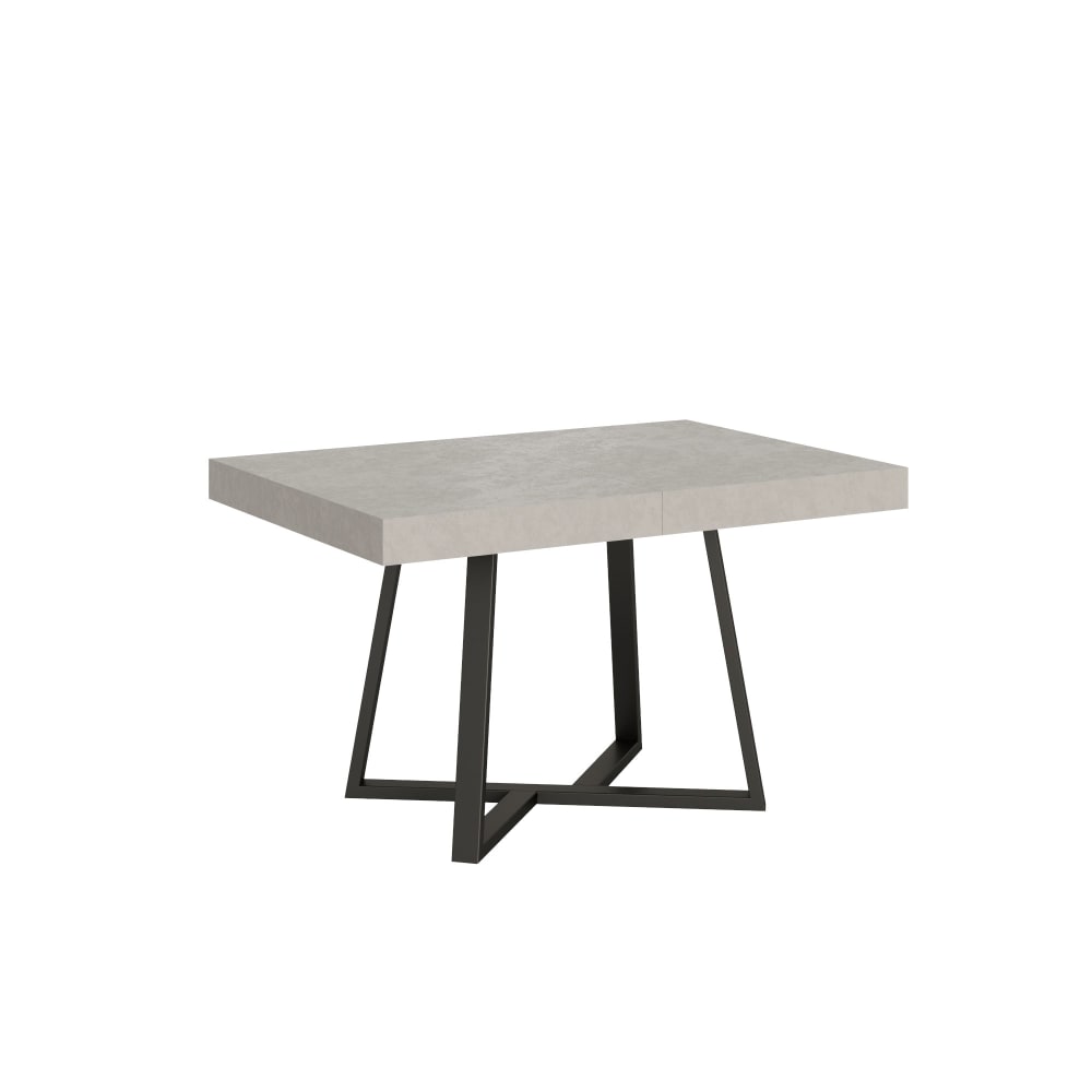 Ityhome Ausziehtisch 90x120/224 cm in Holzoptik, Cashmere style modern Grau Spanplatte