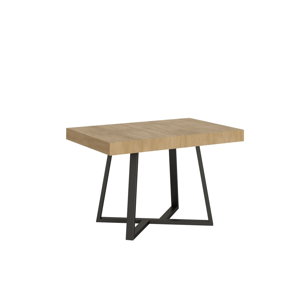 Ityhome Ausziehtisch 90x120/224 cm in Holzoptik, Eiche Natur style modern Braun Spanplatte