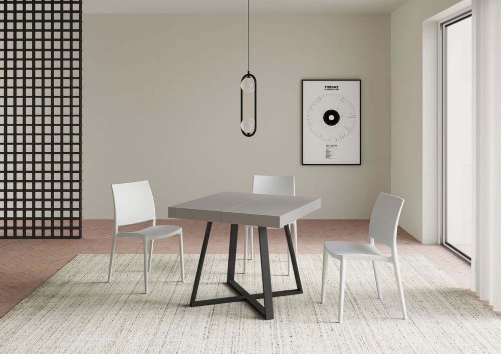 Ausziehtisch 90x90/194 cm in hozoptik, Cashmere - Maisons Du