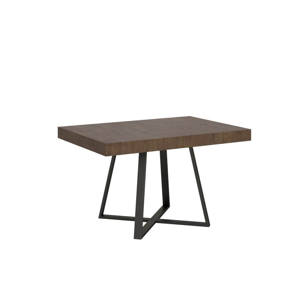 Ityhome Ausziehtisch 90x130/234 cm in hozoptik, Nussbaum style modern Braun Spanplatte