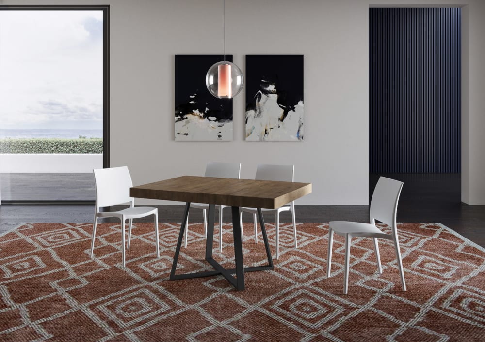 Ausziehtisch 90x130/234 cm in hozoptik, Nussbaum - Maisons Du