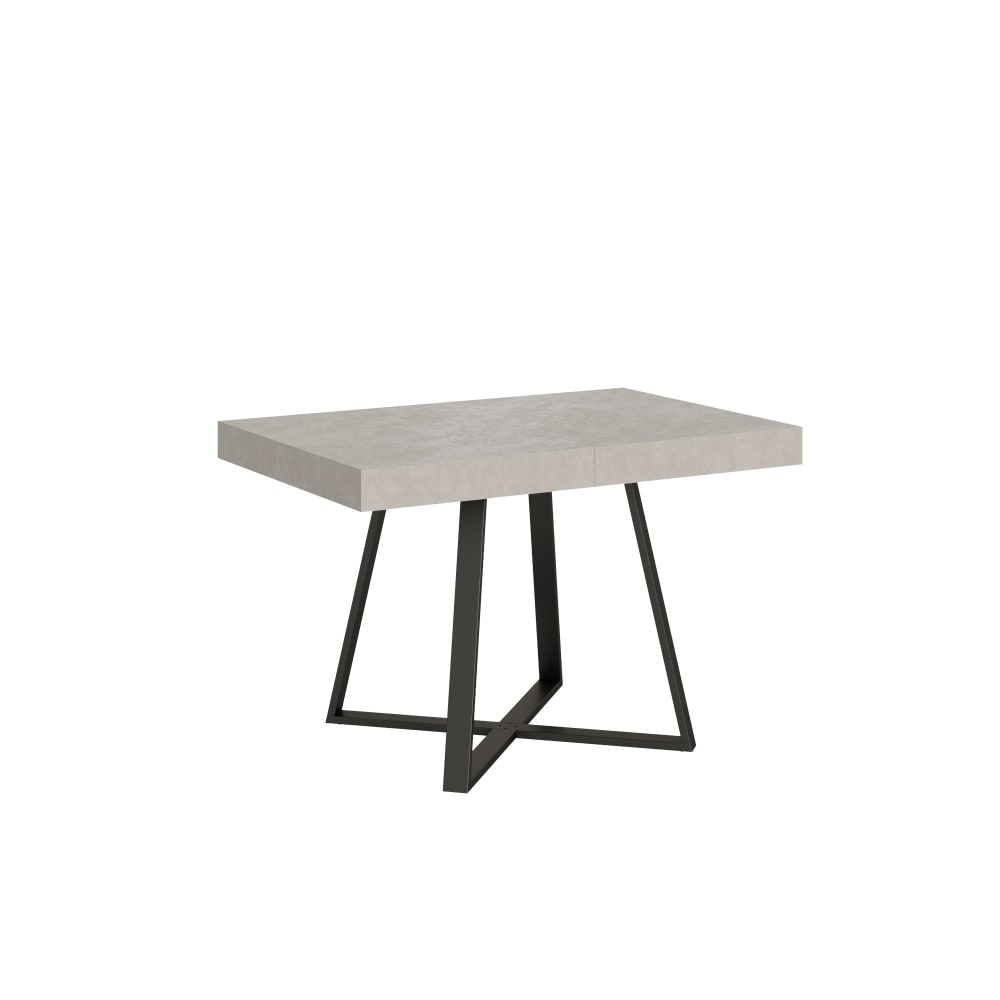 Ityhome Ausziehtisch 90x120/224 cm in hozoptik, Cashmere style modern Grau Spanplatte