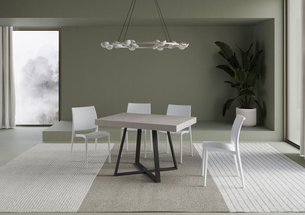 Ausziehtisch 90x120/224 cm in hozoptik, Cashmere - Maisons Du