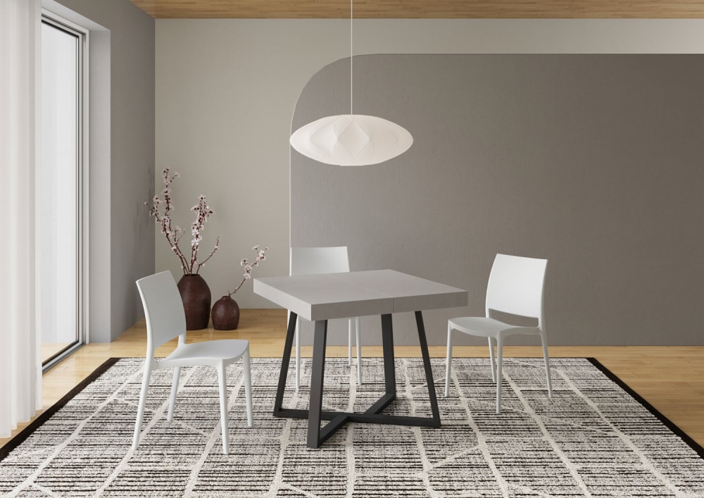 Ausziehtisch 90x90/194 cm in Holzoptik, Cashmere - Maisons Du
