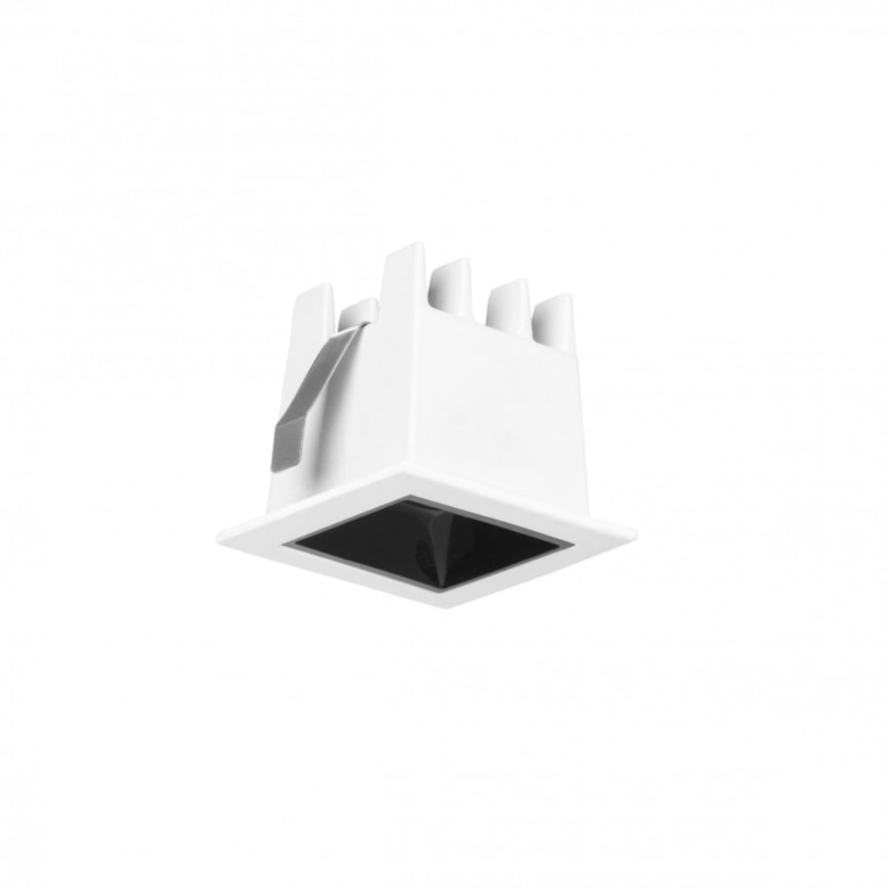 downlight led empotrable luz calida 3000k aluminio blanco 44x44mm