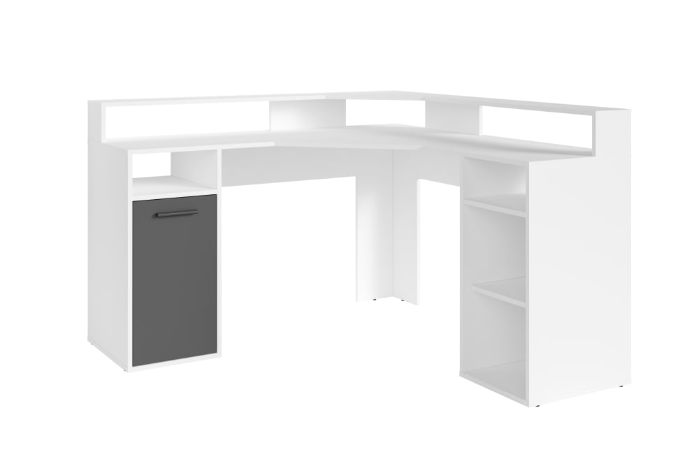 Gaming-Tisch Mit Aufsatz, B 139, H 90,8, T 139 Cm, Weiß