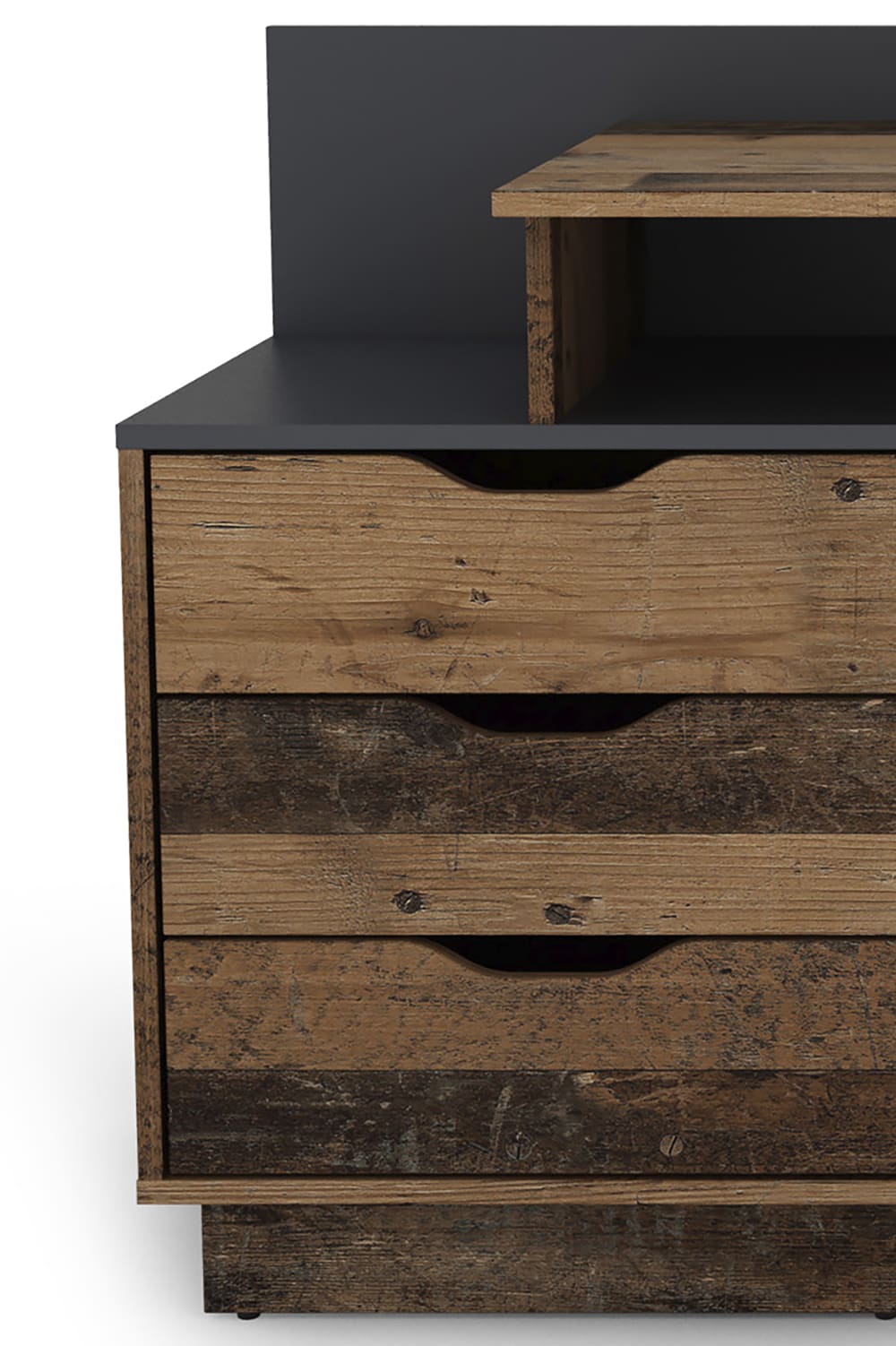 Schreibtisch mit Schubkästen beidseitig montierbar, B 138 cm,
