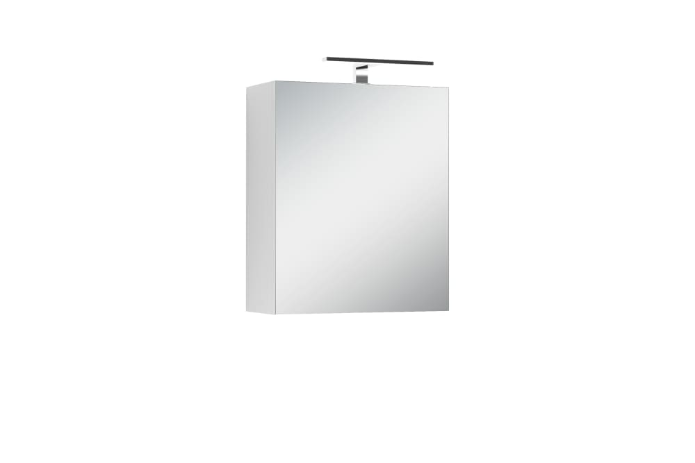 ByLiving Spiegelschrank mit Soft-Close-Türen, mit Beleuchtung, B 50 cm, weiß style modern - Spanplatte