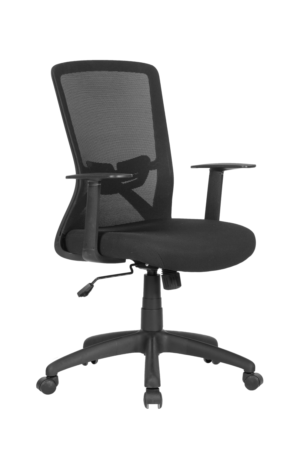 ByLiving Chefsessel mit Wippmechanik & gebremsten Rollen, H95,5-103 cm, schwarz style modern - Pvc - Polyvinlychlorid
