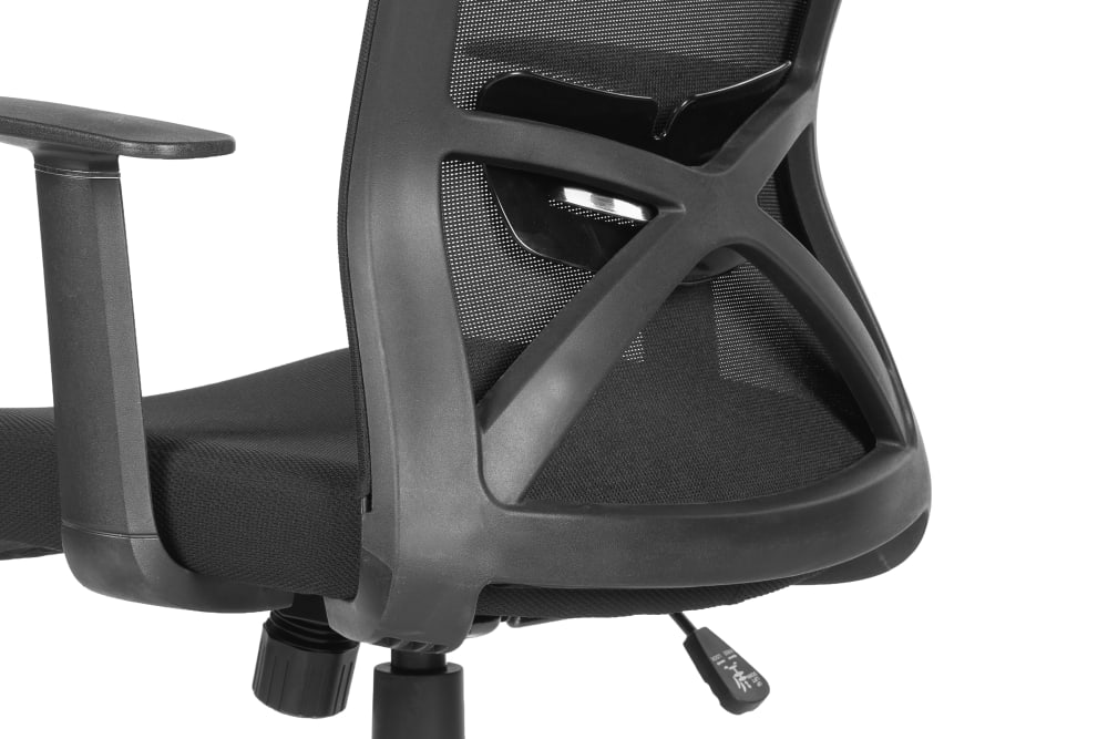 Chefsessel mit Wippmechanik & gebremsten Rollen, H95,5-103 cm,
