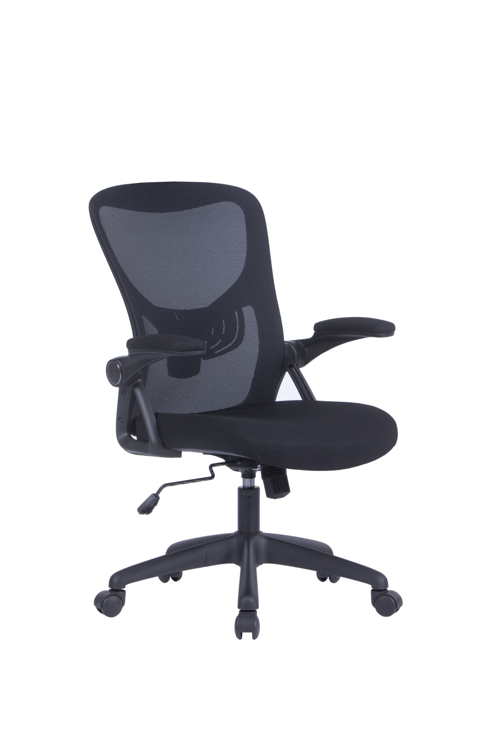 ByLiving Bürostuhl mit Lordoseneinstellung, Armlehne klappbar, schwarz style modern - Pvc - Polyvinlychlorid