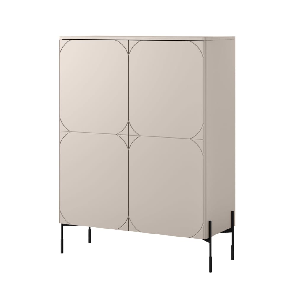 aparador de 2 puertas con pie de metal cachemira 124x140 cm