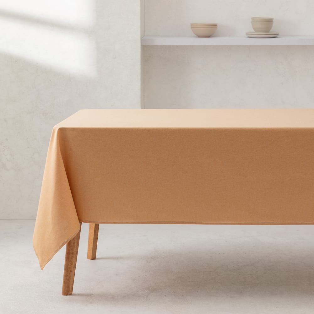 Tischdecke aus 100% Bio-Baumwolle, Senf 140x240cm - Maisons Du