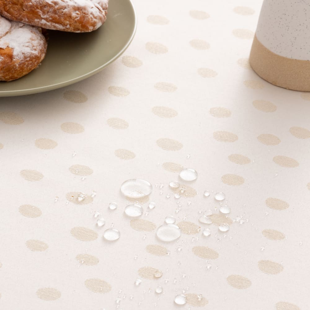 Wasserdichte Tischdecke, punkte Muster aus Baumwolle, Gold