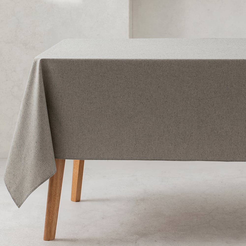 Nappe en 100% coton bio uni gris foncé 140x240 cm