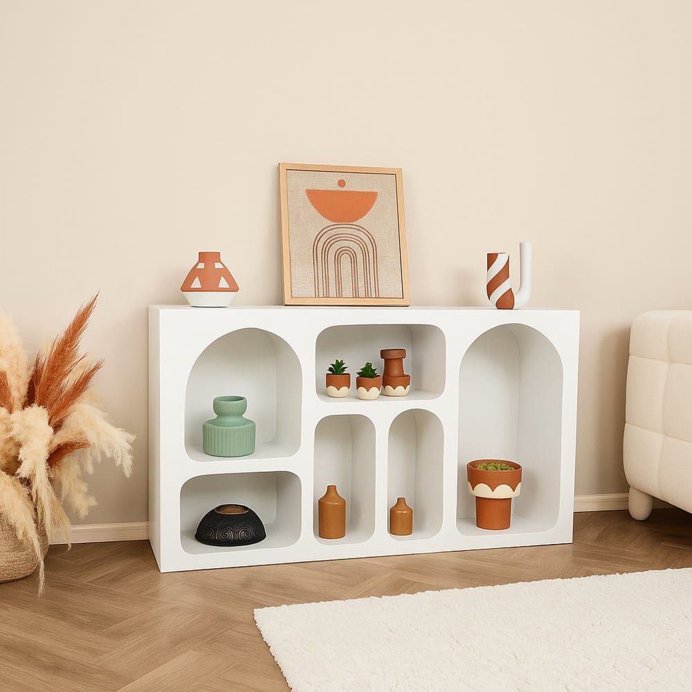 Buffet effet bois blanc 120x37h74 cm - Maisons du Monde