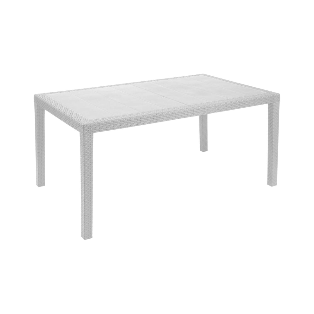 Table d'extérieur blanc 138x78cm