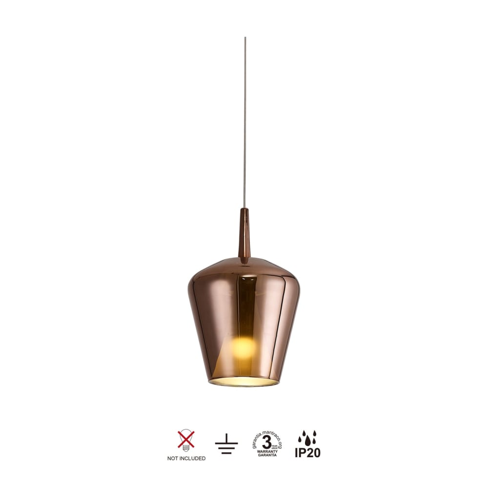 Suspension en verre cuivre — vue 4
