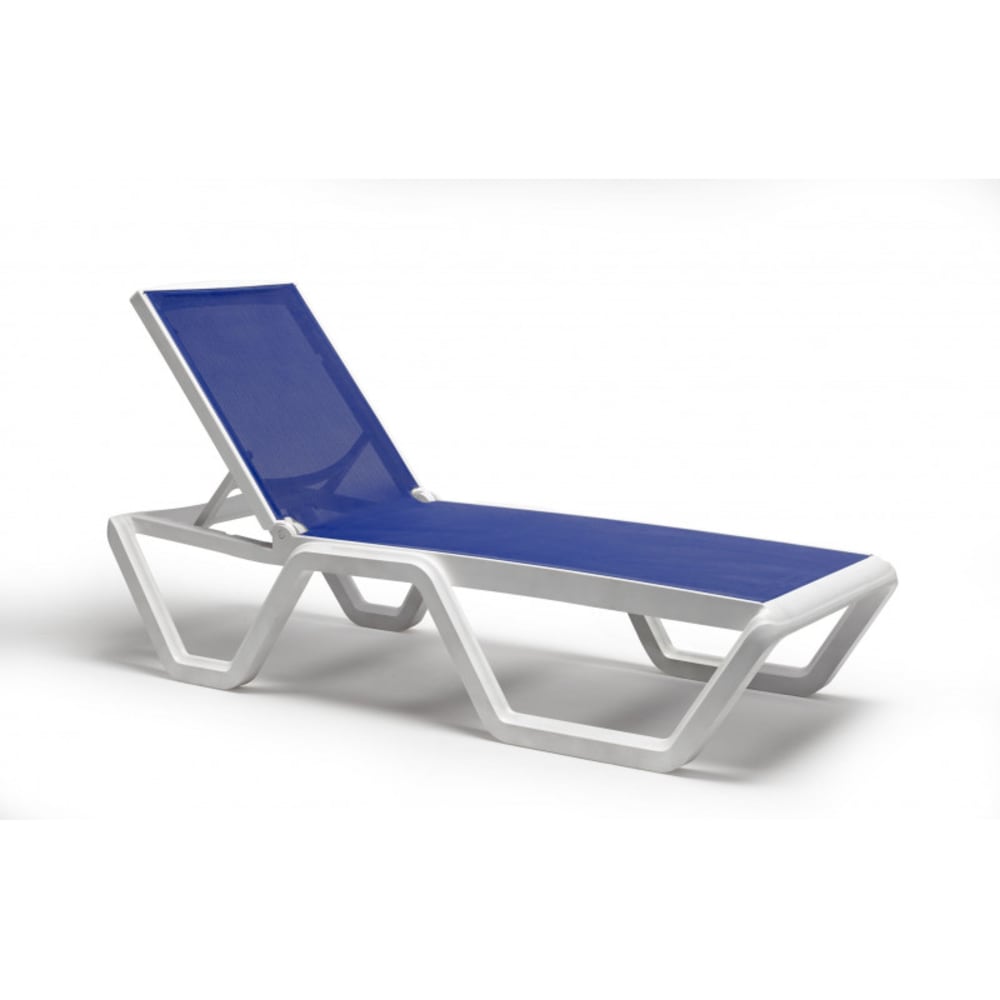 Bain de soleil en plastique bleu
