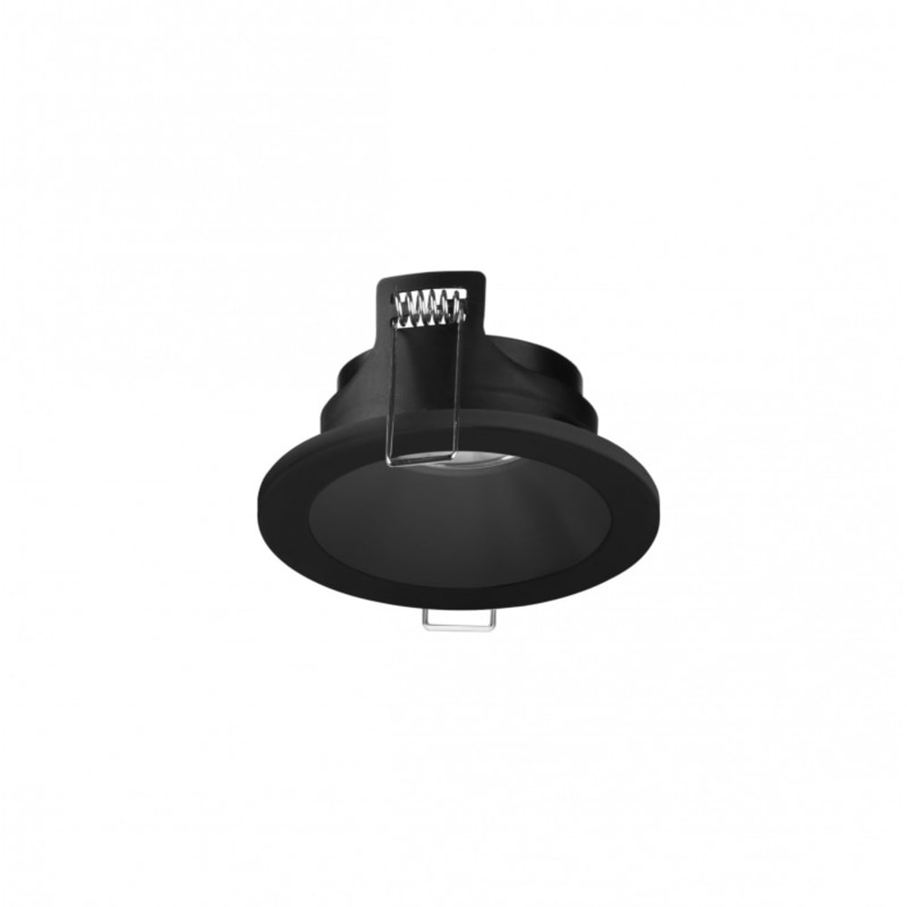 Plafonnier encastré pour ampoule GU10 noir 90mm