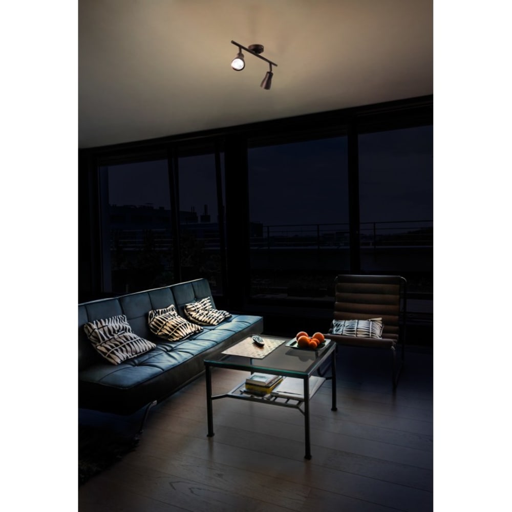 Double spot de style moderne GU10 IP20 8W métal marron — vue 4