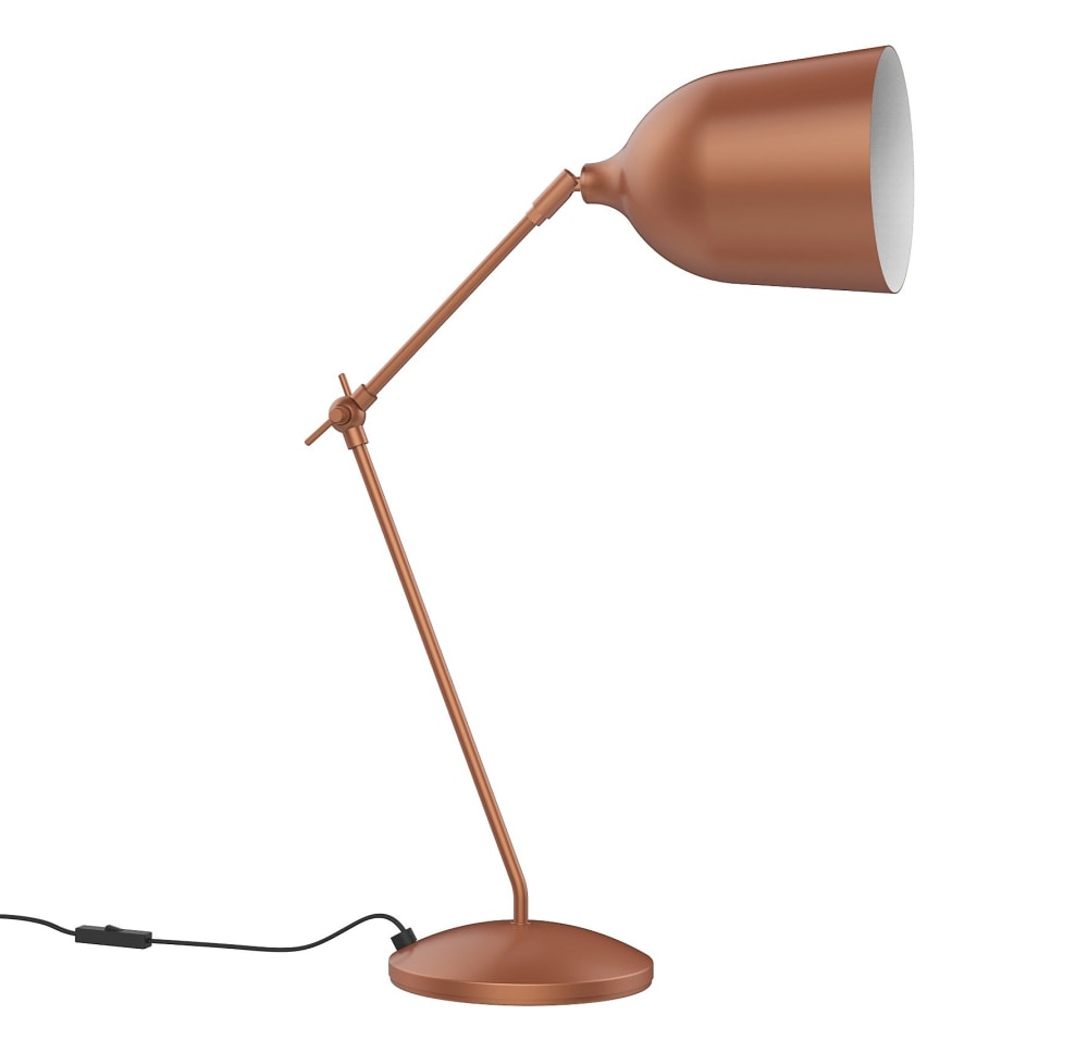 Lampe design en métal cuivré