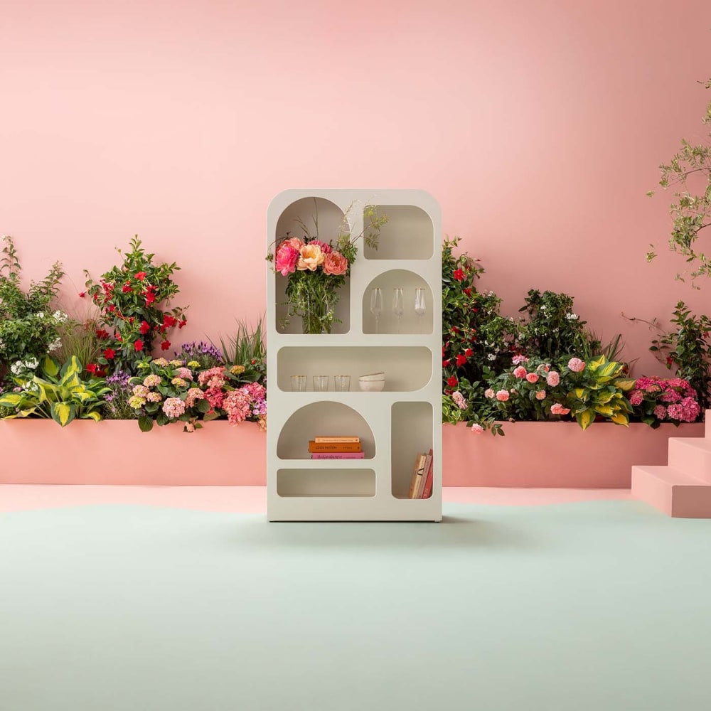 Etagère 180x95 effet bois blanc