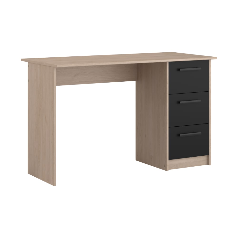 Bureau 3 tiroirs effet - bois