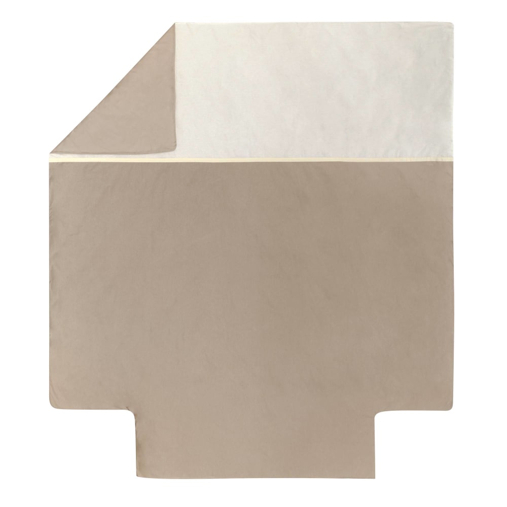 Housse de couette en coton bio beige 260 x 240 cm — vue 3
