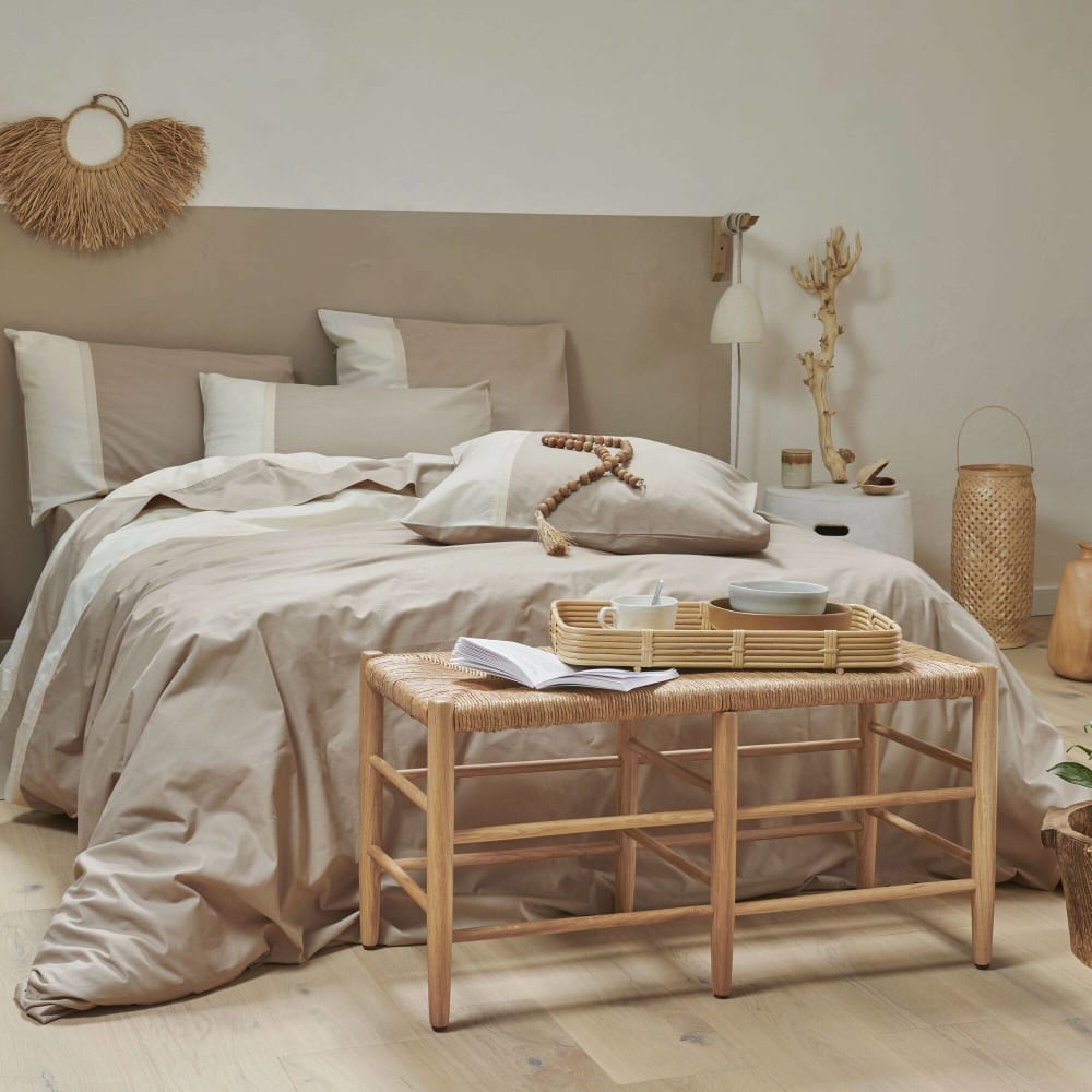 Housse de couette en coton bio beige 260 x 240 cm — vue 4