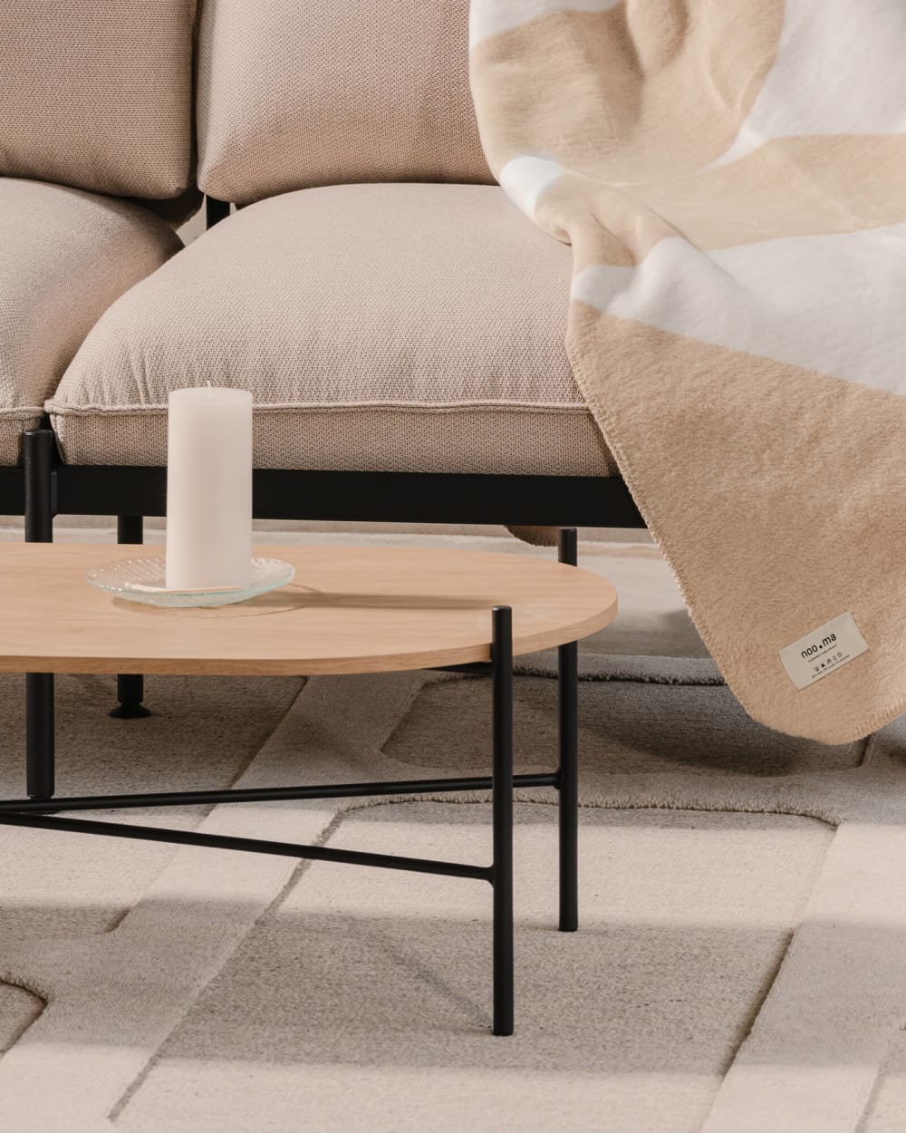 Toglan table basse 115 x 50 x 32 cm acier peint - Maisons du Monde