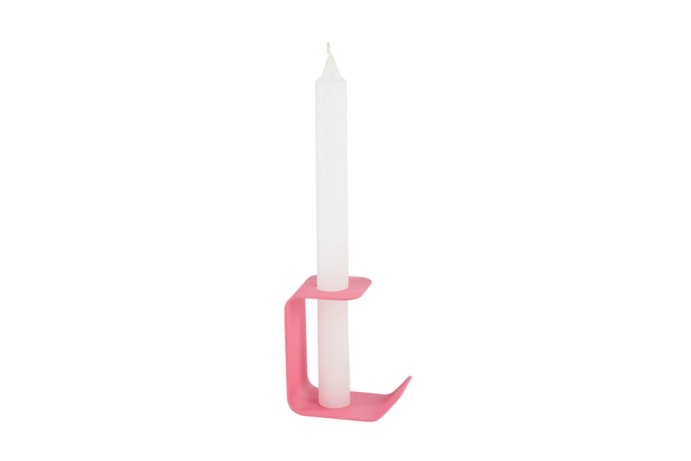 noo.ma noo.ma Kerzenständer Flec Stahl 7,5 x 5 x 8,5 cm style modern Rosa Stahl