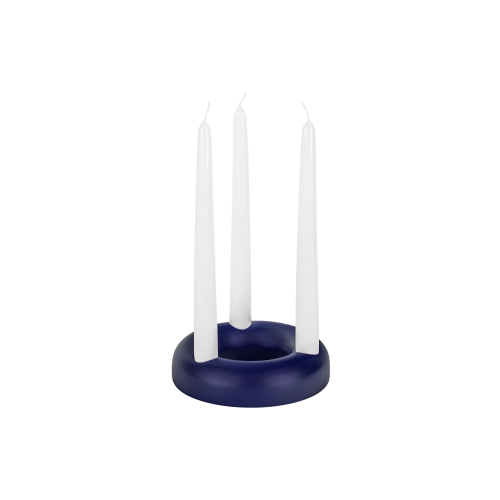 Noo.ma lums bougeoir bois, blueberry pie, 15x15x3,5 cm