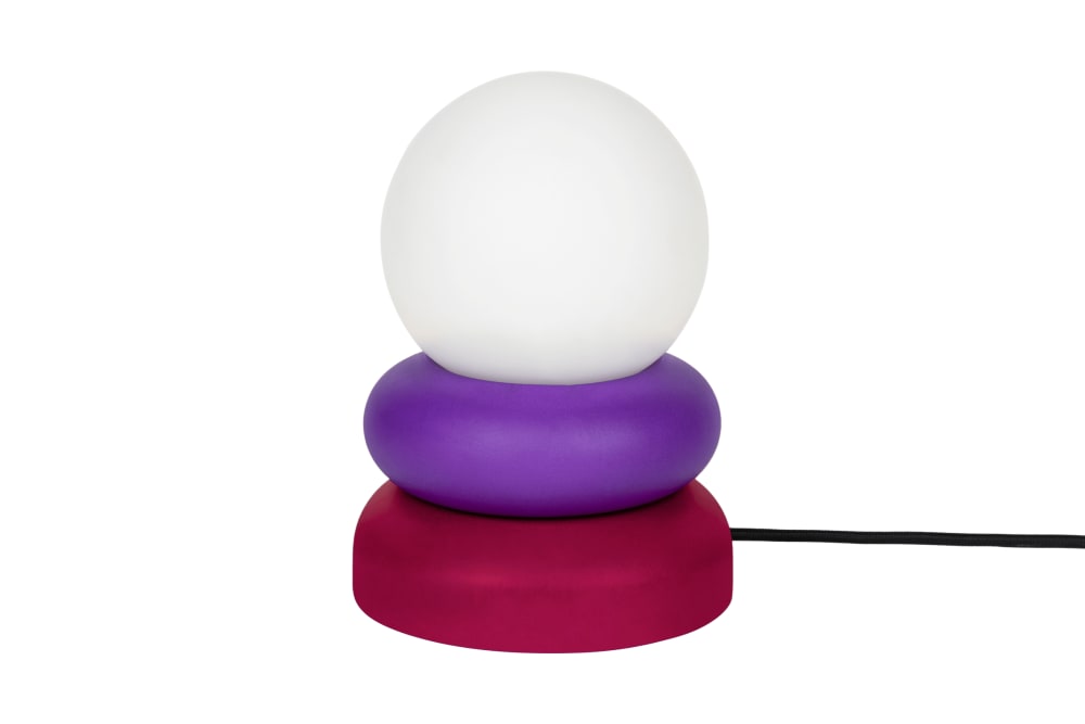 noo.ma noo.ma Otem Nachttischlampe 24 cm, modernes Design style modern Violett Holz