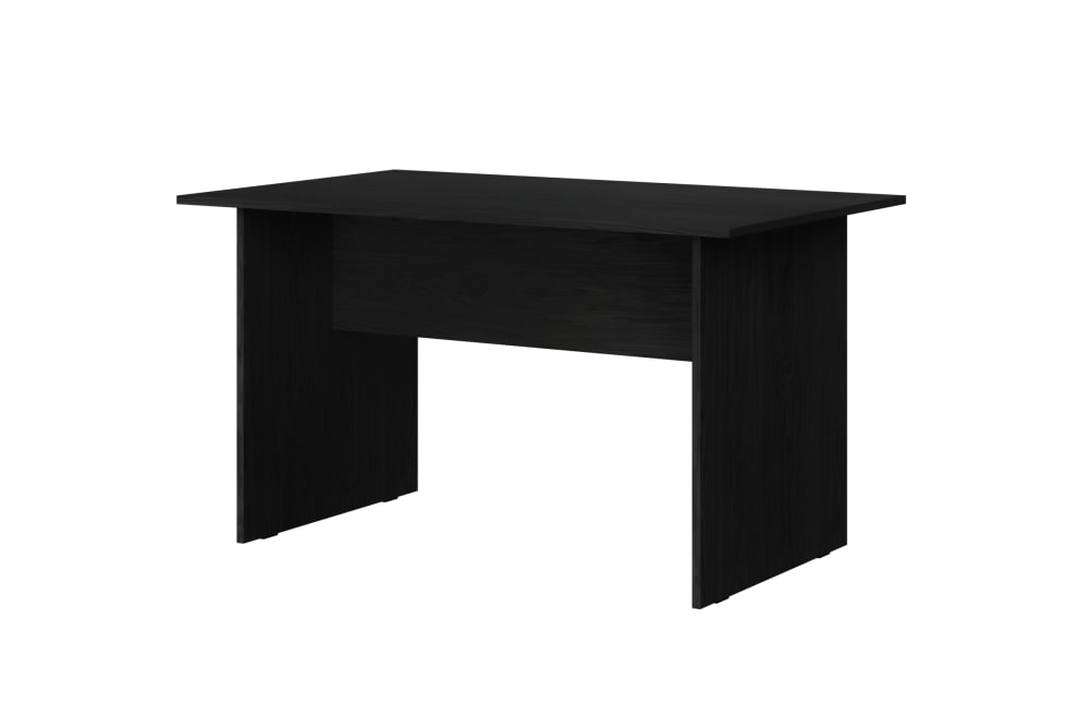 Table à manger courte en panneaux de fibres, noir