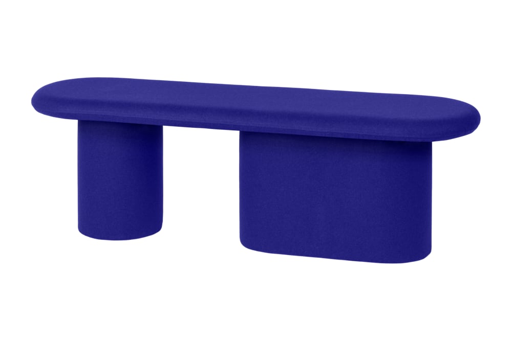 Banc rembourré en laine 130 cm - blueberry pie wool Banc rembourré en laine 130 cm - blueberry pie wool