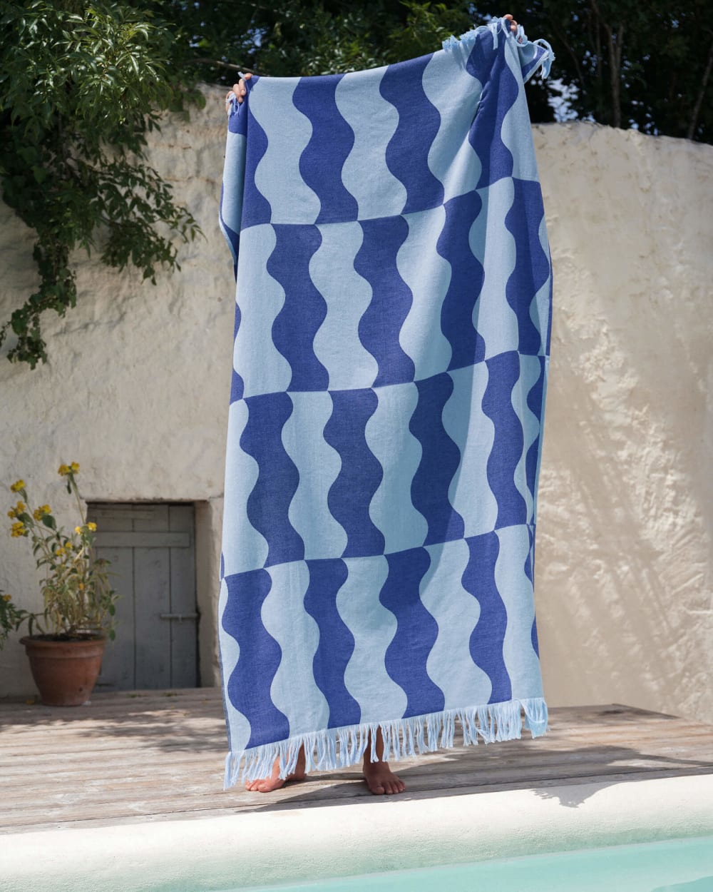 Serviette de plage noo.ma nugo 160 x 100 cm blueberry pie - Maisons du Monde