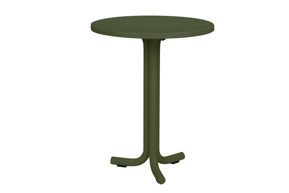 noo.ma Hoher runder Tisch Vertwald 59x59x73 cm. style modern Grün Stahl